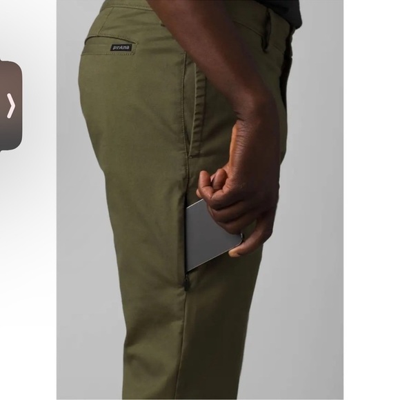 NWT Prana Westover Pants Mens Green Straight Slim Tapered Hiking Stretch 28x34 - Picture 3 of 10